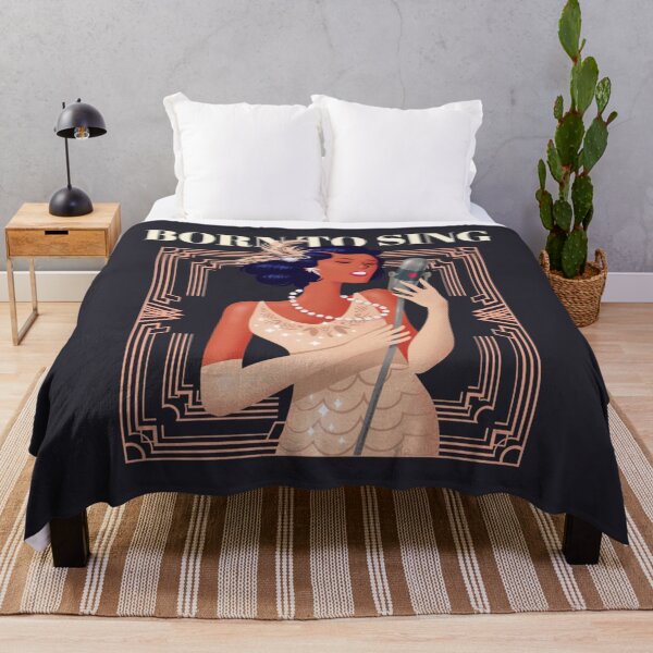 Item preview, Born To Sing Black Woman Jazz Singer Cartoon 1920s The Jazz Age Songwriter Character designed and sold by ThemBinhURUS.