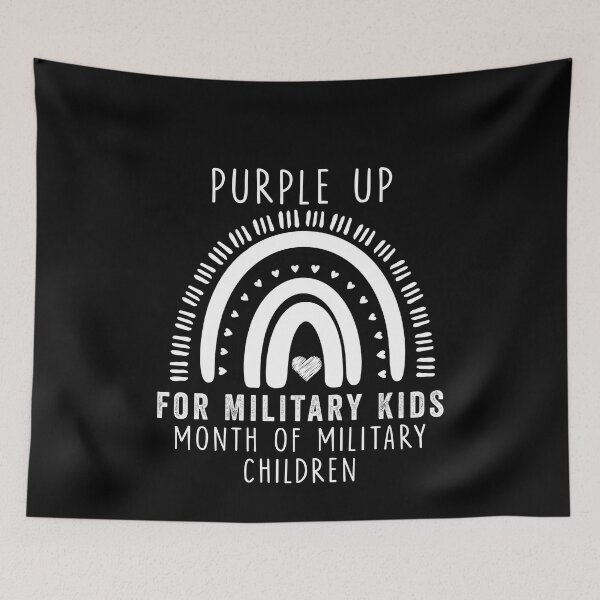 Item preview, Purple Up for Military Kids Month Military Child Rainbow designed and sold by happy gift art.