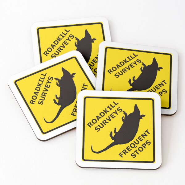 Item preview, Roadkill armadillo sticker designed and sold by MustelidMayArt.