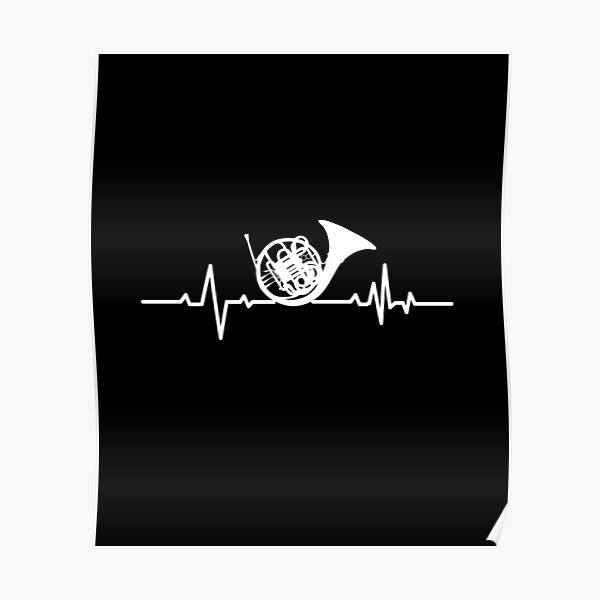 "French Horn Heartbeat As A French Horn Player For Music Lover And
