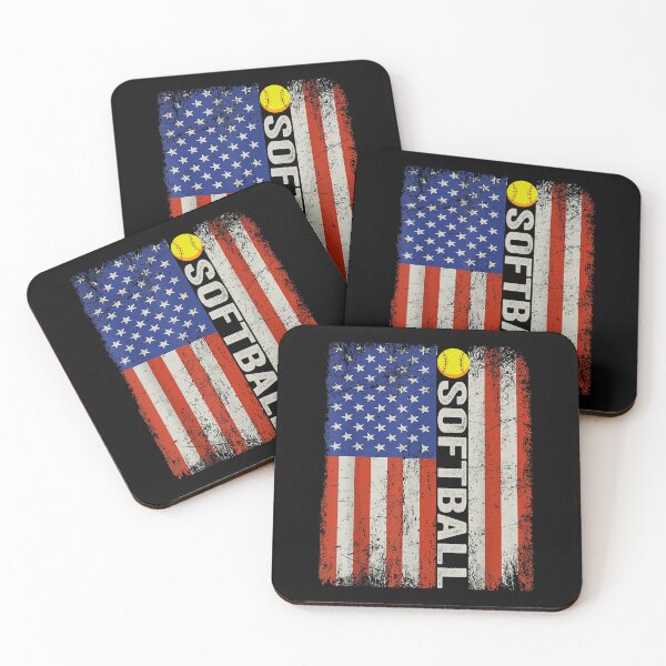 Item preview, American Flag Softball Team T-Shirt designed and sold by jayesqnoon.