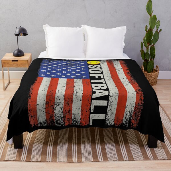 Item preview, American Flag Softball Team T-Shirt designed and sold by jayesqnoon.