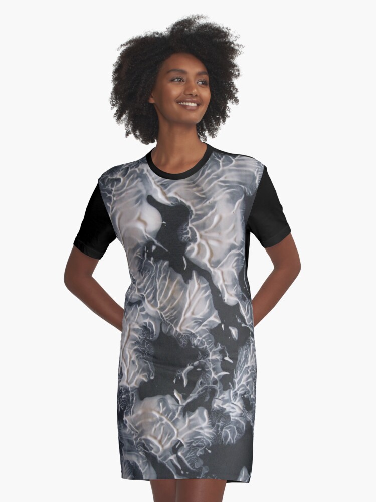 Gray Coral print shirt dress