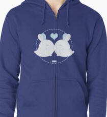 Häschenküsse Hoodie mit Reißverschluss