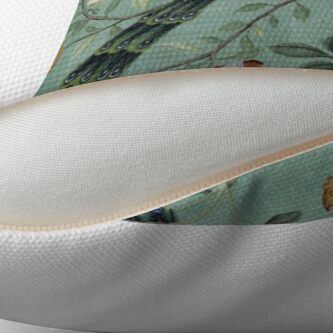 Alternate view of A Teal of Two Birds Chinoiserie Throw Pillow