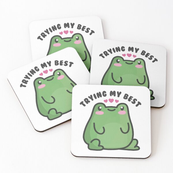 Item preview, Trying My Best Frog designed and sold by LazySueCreations.