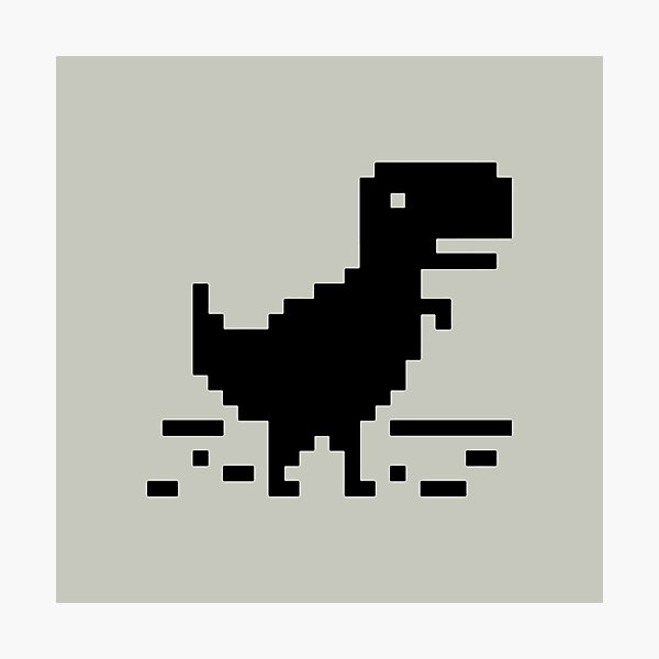 Google Offline Dinosaur Game Photographic Print for Sale by