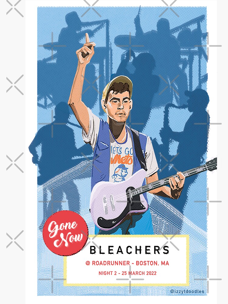 "Bleachers Gone Now Poster" Sticker by izzytdoodles Redbubble