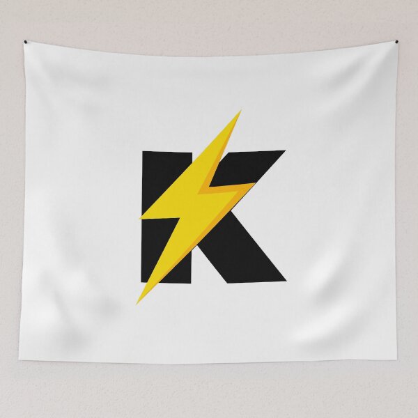 Item preview, k lightning bolt smiley face designed and sold by madraso.