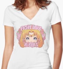 Usagi shirt Women's Fitted V-Neck T-Shirt