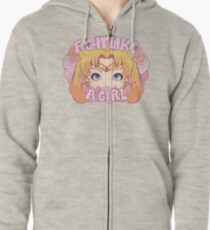 Usagi shirt Zipped Hoodie