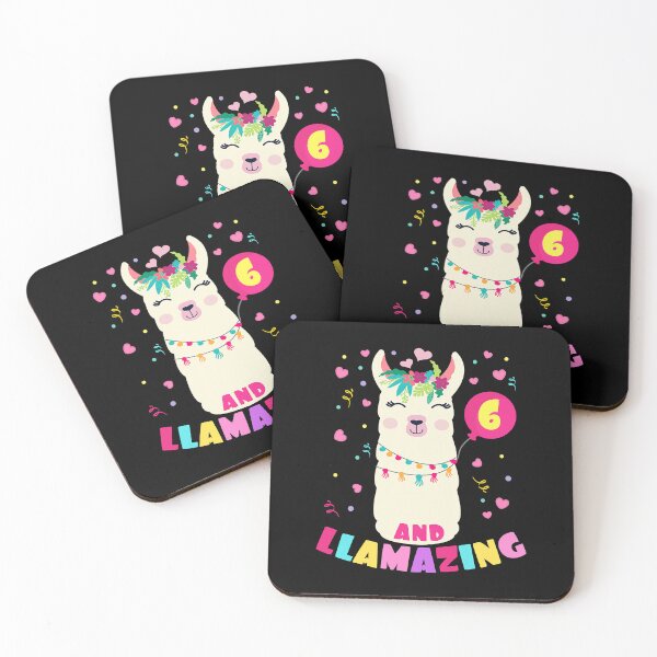 Item preview, Llamazing 6 Years Old Girl Birthday Cute Llama Alpaca Kids designed and sold by SkylerKason.