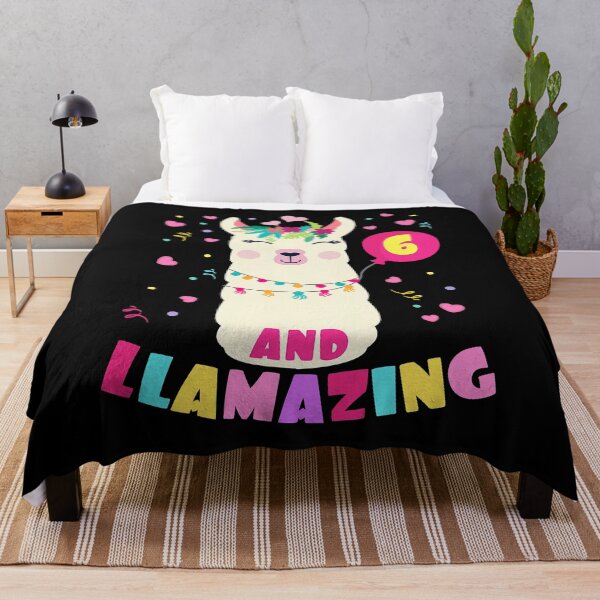 Item preview, Llamazing 6 Years Old Girl Birthday Cute Llama Alpaca Kids designed and sold by SkylerKason.