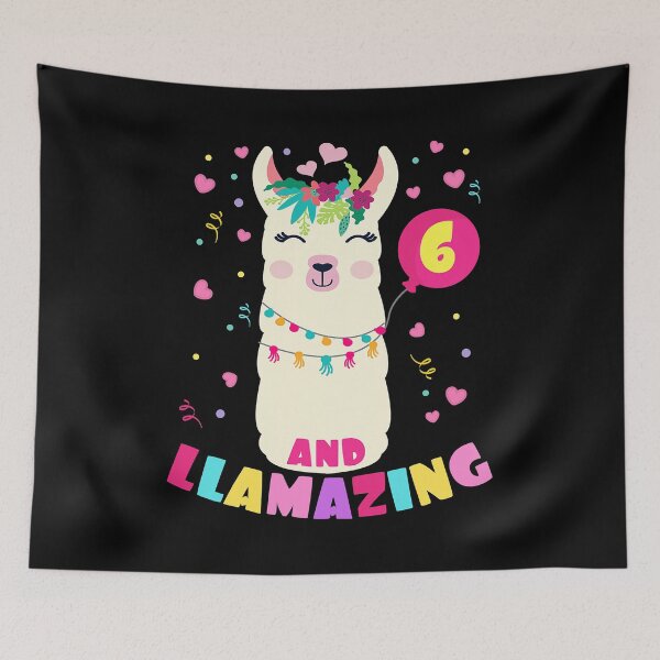Item preview, Llamazing 6 Years Old Girl Birthday Cute Llama Alpaca Kids designed and sold by SkylerKason.