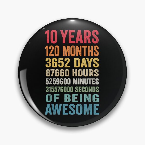 Item preview, 10 Years Old 10th Birthday Gift Vintage Retro 120 Months T-Shirt designed and sold by jayesqnoon.