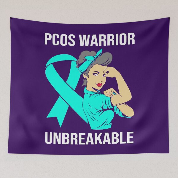 Item preview, Teal Ribbon Pcos Warrior Unbreakable Pcos Women designed and sold by CubioiDiviic.