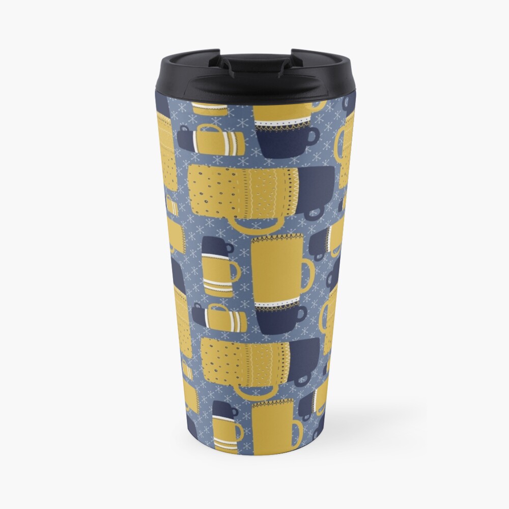 Retro Thermos Pattern Travel Mug