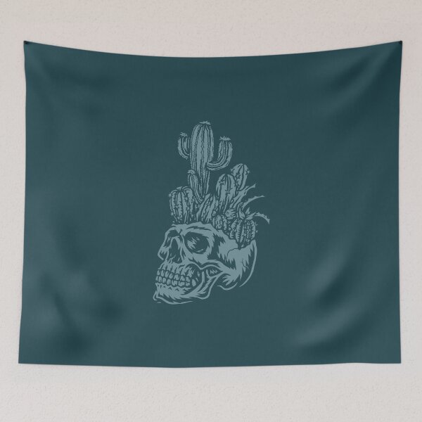 Item preview, Skull and cactus dark blue contrast designed and sold by Proud Pro Gifts.