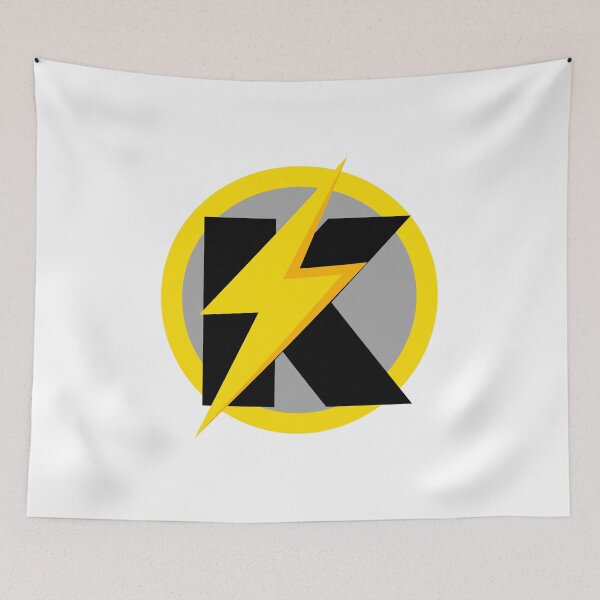 Item preview, Copie de k lightning bolt smiley face designed and sold by madraso.