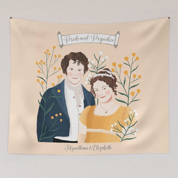 Item preview, Pride and Prejudice| Mr. Darcy and Miss Bennet | Jane Austen designed and sold by OakTreeDesign.