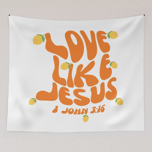 Item preview, Love like Jesus Christian Bible verse 1 John 3:16 designed and sold by Emily Roberts.