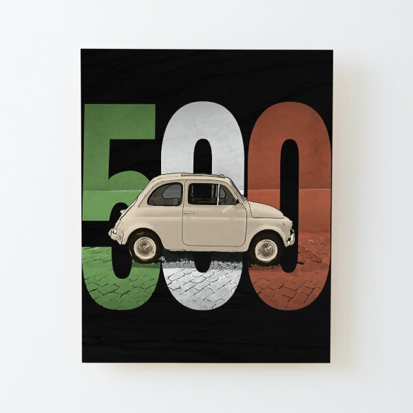 Weiß Fiat 500 Autos 4941 Kunstdruck Poster A4 A3 A2 A1 