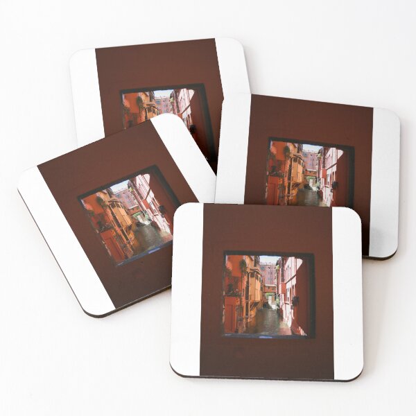 Item preview, Venetian Canal & pink and orange Italian house  designed and sold by anisbbmbrush.