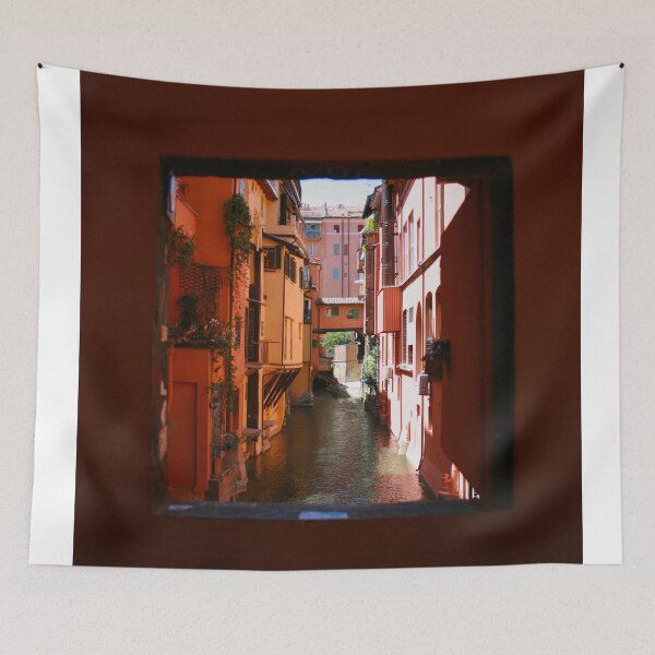Item preview, Venetian Canal & pink and orange Italian house  designed and sold by anisbbmbrush.