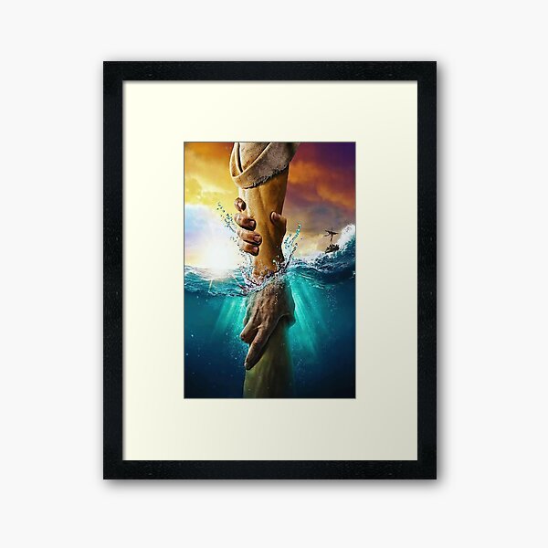 Vista previa del artículo con la obra «Jesús salvándonos», diseñado y vendido por JaelynnDyverson.