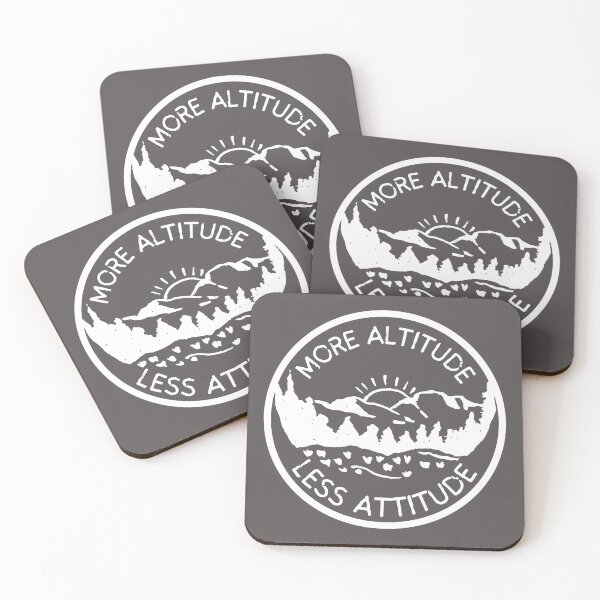 Item preview, More Altitude Less Attitude - Nature Hiking Mountain Camping Lover designed and sold by Pawfect-Purr.