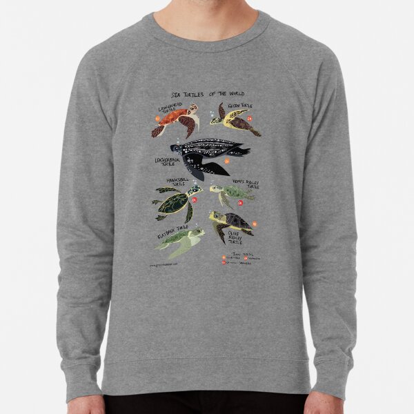 Sea Turtles of the World Lightweight Sweatshirt for Sale by rohanchak Redbubble
