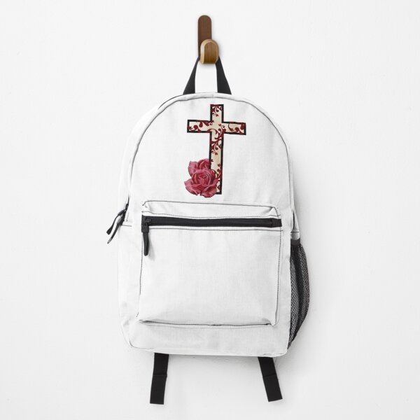 Item preview, Christian cross with red roses designed and sold by Meo Design.