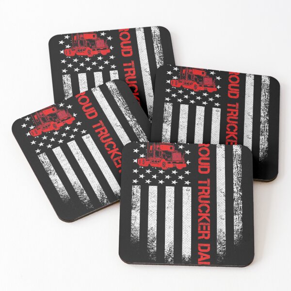 Item preview, Vintage USA American Flag Proud Trucker Truck Driver Dad designed and sold by DKshowmaker.