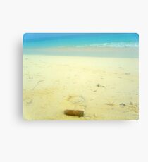 Cuban cigar on beach Canvas Print