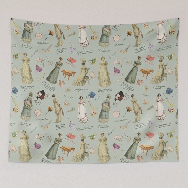 Item preview, Pride and Prejudice Quotes|  Miss Bennet | Jane Austen Green designed and sold by OakTreeDesign.