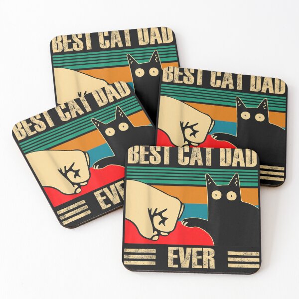 Item preview, Retro Vintage Best Cat Dad Ever Funny Cat Dad Fist Pump designed and sold by DKshowmaker.