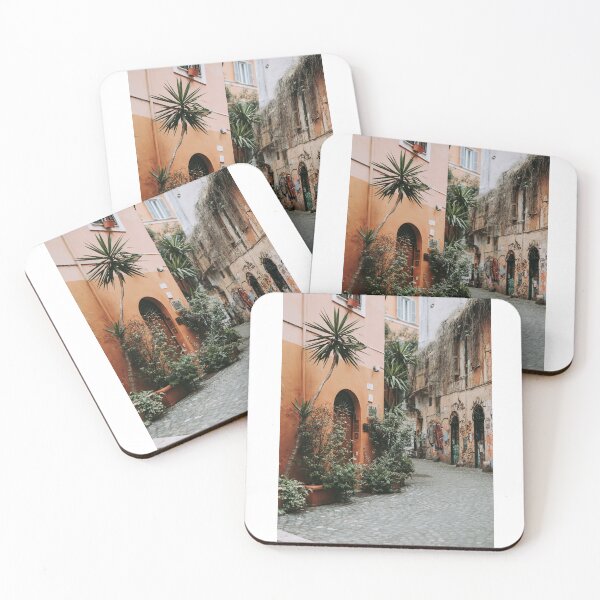 Item preview, The Colourful Streets of Venice & green palm tree  designed and sold by anisbbmbrush.