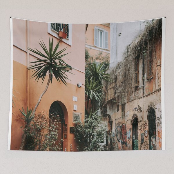 Item preview, The Colourful Streets of Venice & green palm tree  designed and sold by anisbbmbrush.