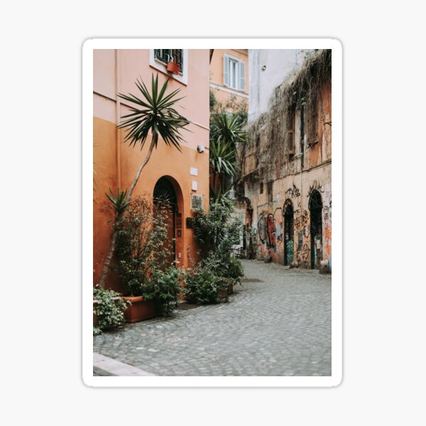 Item preview, The Colourful Streets of Venice & green palm tree  designed and sold by anisbbmbrush.