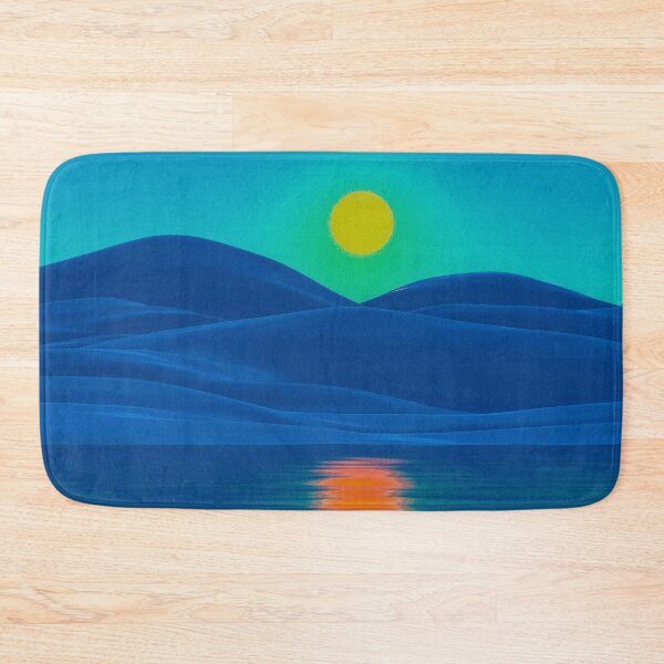 Item preview, mountains with a big lake at night designed and sold by ReachNoble.