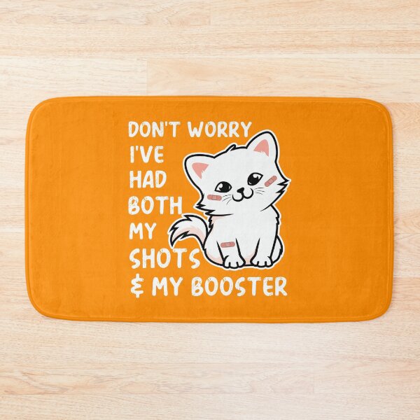 Item preview, Don't Worry I've Got Both My Shots - Kawaii White Cat designed and sold by MacAndMoose.