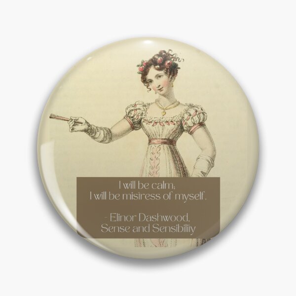 Item preview, Sense and Sensibility Quote | Jane Austen | Regency Lady | Vintage designed and sold by OakTreeDesign.