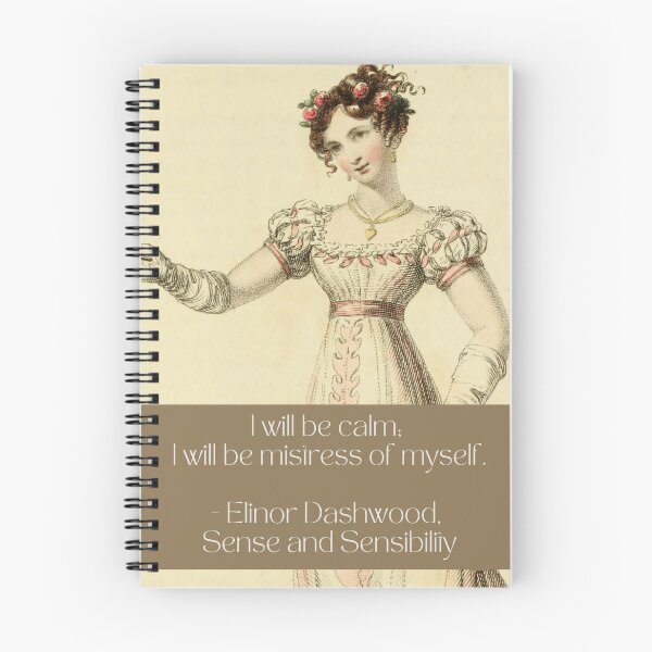 Item preview, Sense and Sensibility Quote | Jane Austen | Regency Lady | Vintage designed and sold by OakTreeDesign.