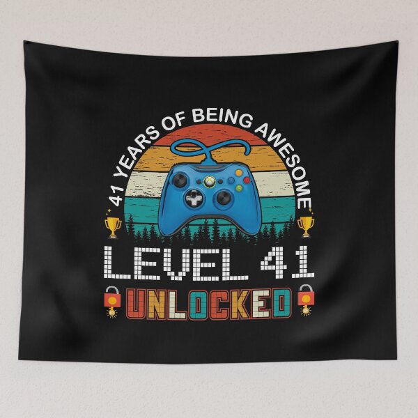 Item preview, 41 Years Of Being Awesome Level 41 Unlocked Gamer designed and sold by PansyBoyd.