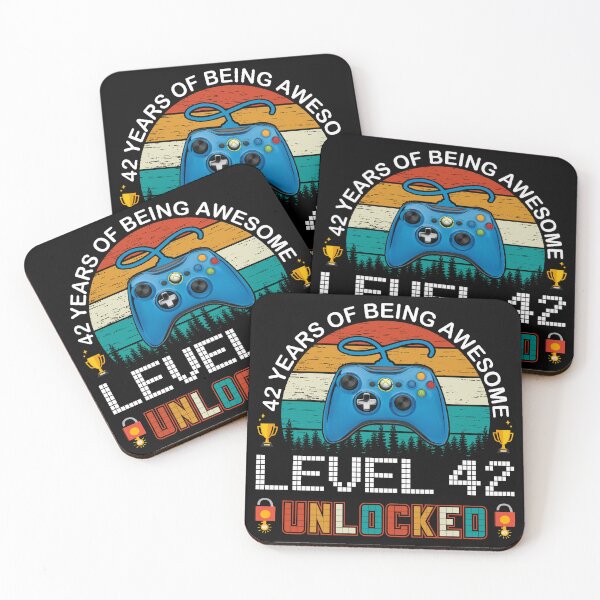 Item preview, 42 Years Of Being Awesome Level 42 Unlocked Gamer designed and sold by PansyBoyd.