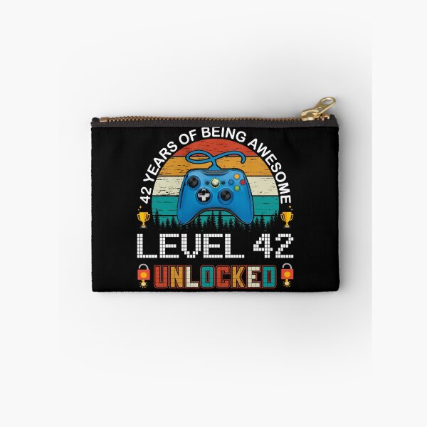 Item preview, 42 Years Of Being Awesome Level 42 Unlocked Gamer designed and sold by PansyBoyd.