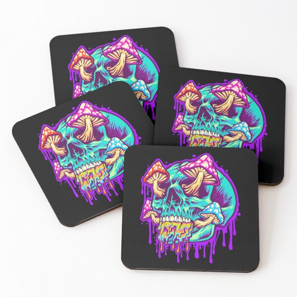 Item preview, Magic Mushrooms - Trippy - Scary Skull Graffiti - Tattoo Design - Shrooms designed and sold by Stephen Scharf.