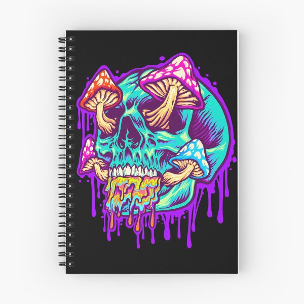Item preview, Magic Mushrooms - Trippy - Scary Skull Graffiti - Tattoo Design - Shrooms designed and sold by Stephen Scharf.
