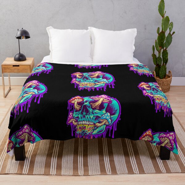 Item preview, Magic Mushrooms - Trippy - Scary Skull Graffiti - Tattoo Design - Shrooms designed and sold by Stephen Scharf.
