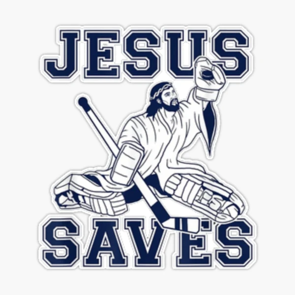 jesus saves hockey